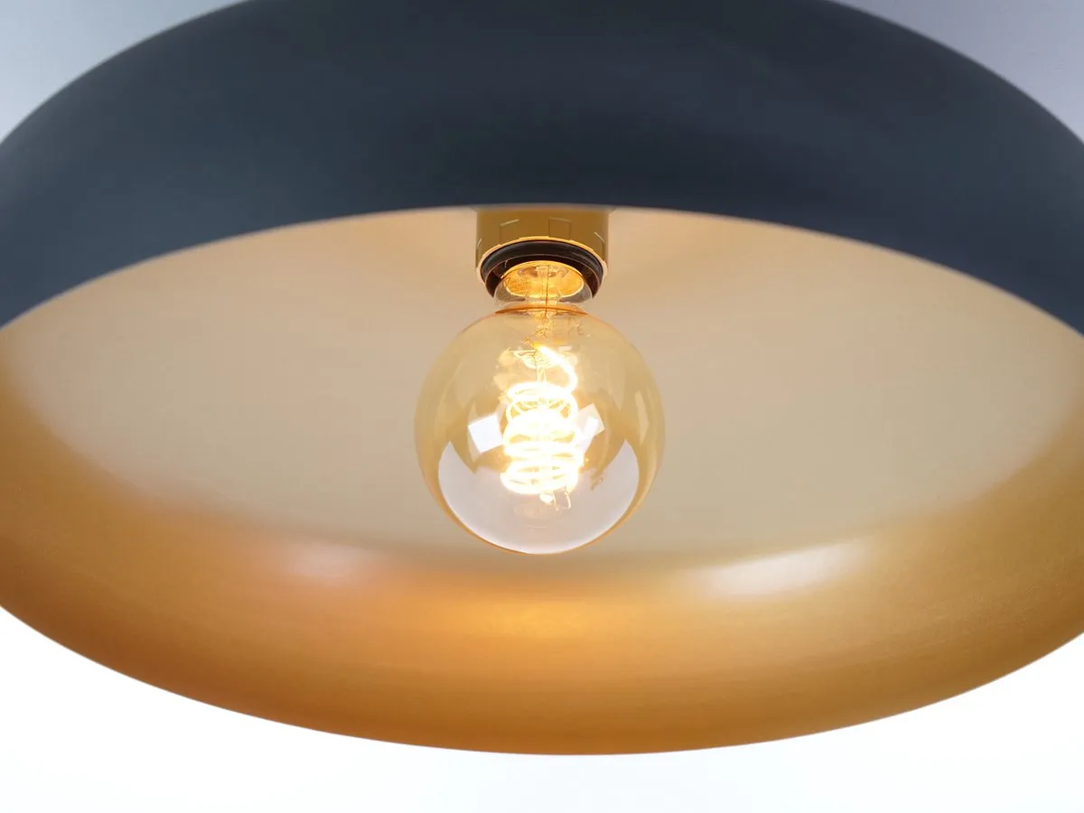 Eglo Mogano Plafondlamp Ø40cm - Mat Zwart/Goud - afbeelding 2 van 6