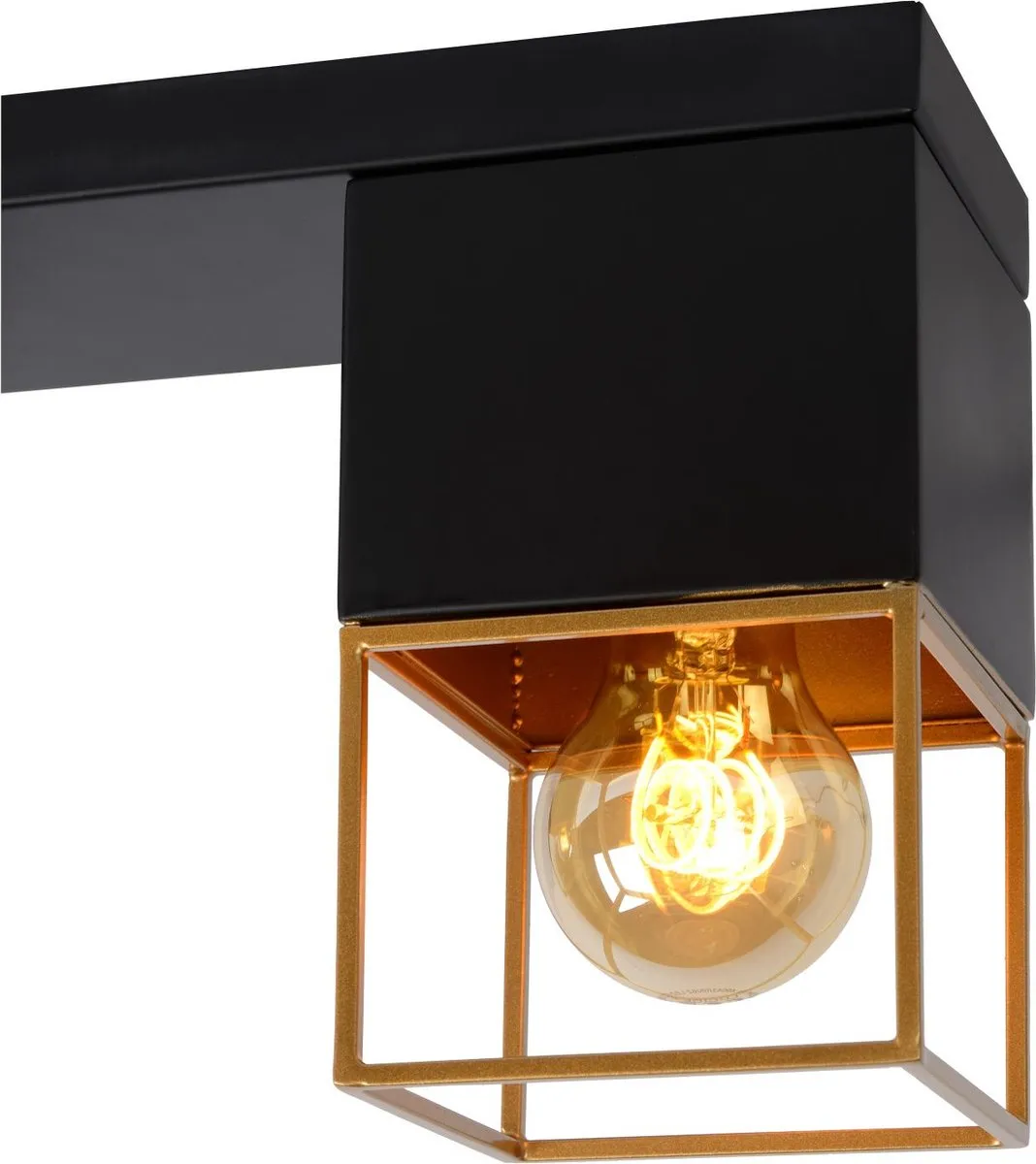 Lucide RIXT Plafondlamp 3xE27 - Zwart