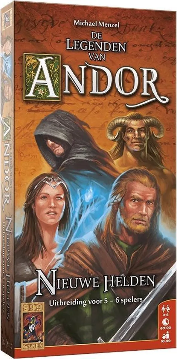 999 Games De Legenden van Andor: Nieuwe Helden 5/6 Uitbreiding Bordspel