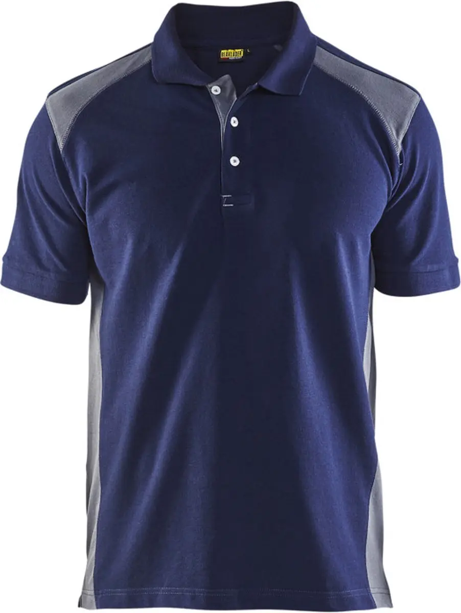 Blåkläder Poloshirt Piqué 3324-1050 - Medium Grijs/Zwart L