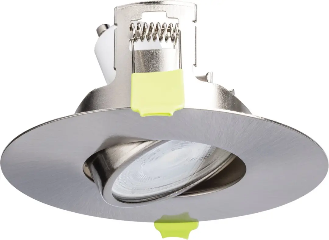 Integral Inbouwspot Satijn Nikkel 11cm GU10 - Kantelbaar