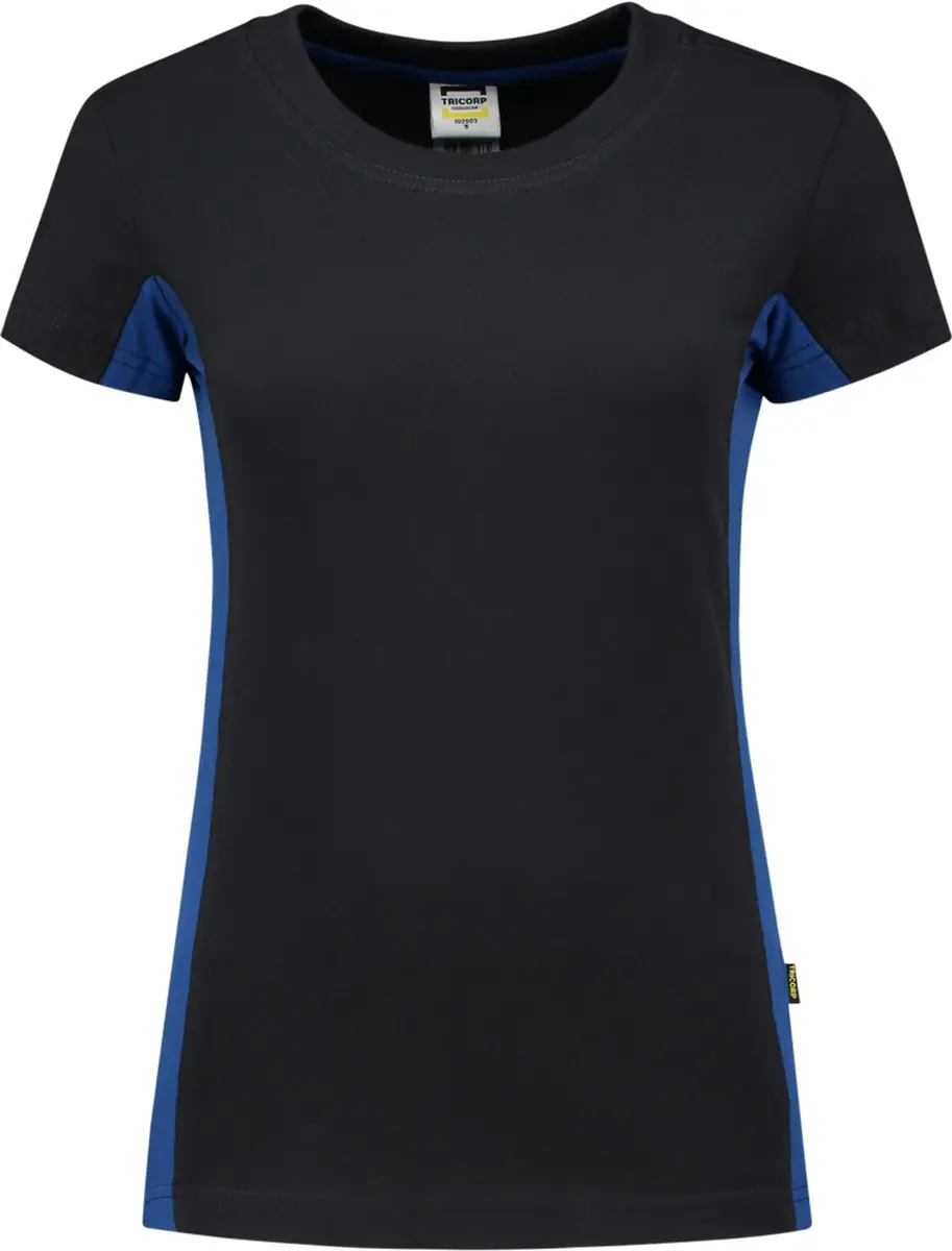 Tricorp T-shirt Bi-Color Dames 102003 - M - Navy/Koningsblauw