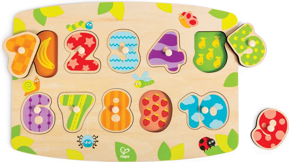 Hape Getallenpuzzel 11-delig - Veelkleurig - afbeelding 6 van 6