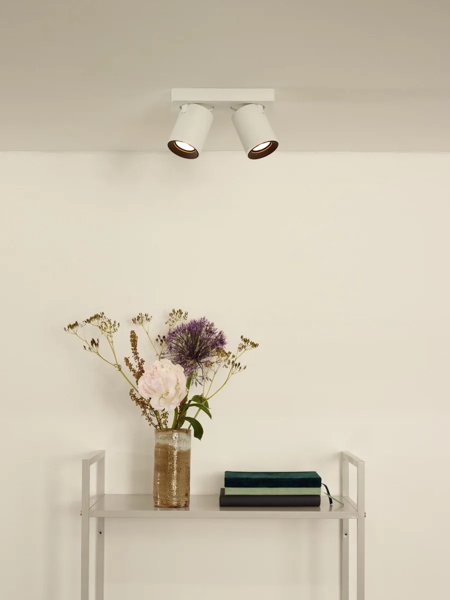 Lucide Nigel Plafondspot LED Dim to Warm 2x5W - Wit