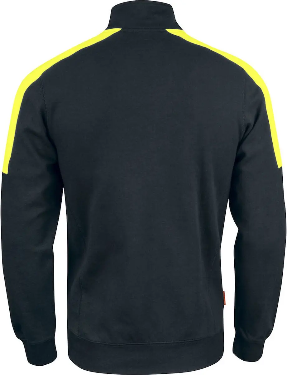 Jobman 5401 Halfzip Sweatshirt - Zwart/HV Geel S