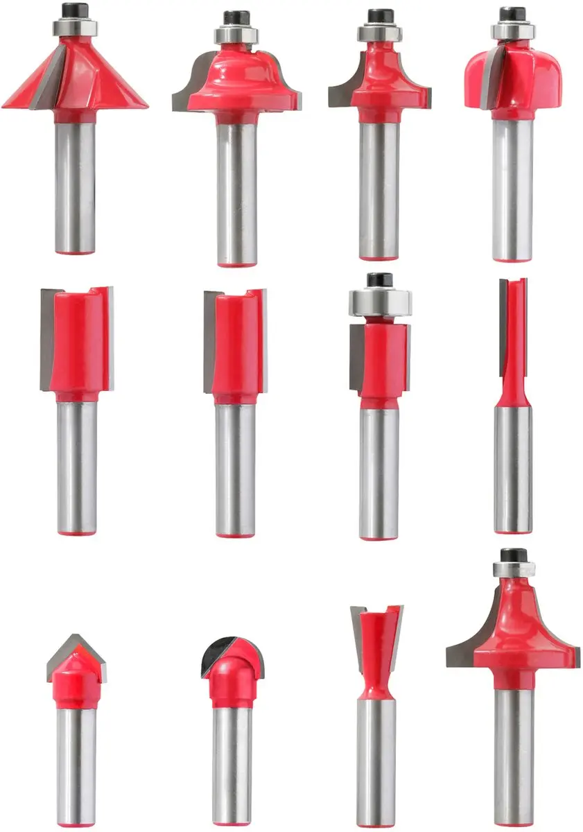 KWB 757295 Bovenfreesset Hardmetaal - 12-delig - Ø8mm