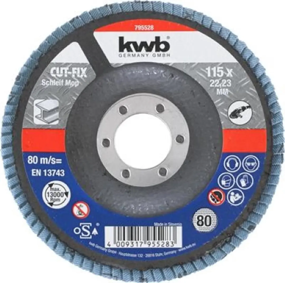 KWB Lamellenschuurschijf Ø115mm Korrel 80
