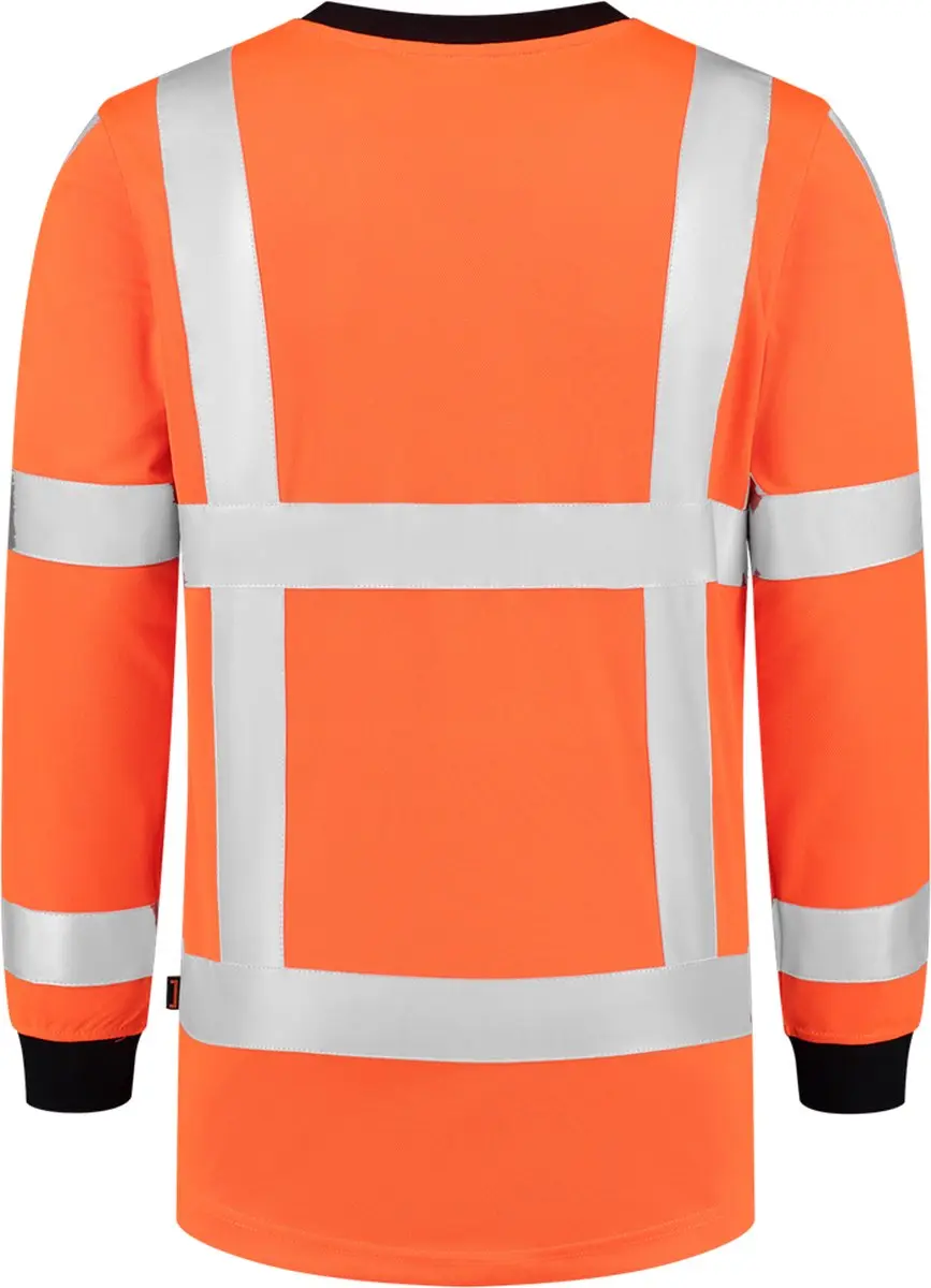 Tricorp T-shirt Birdseye Lange Mouw 103002 - XXL - Fluor Oranje