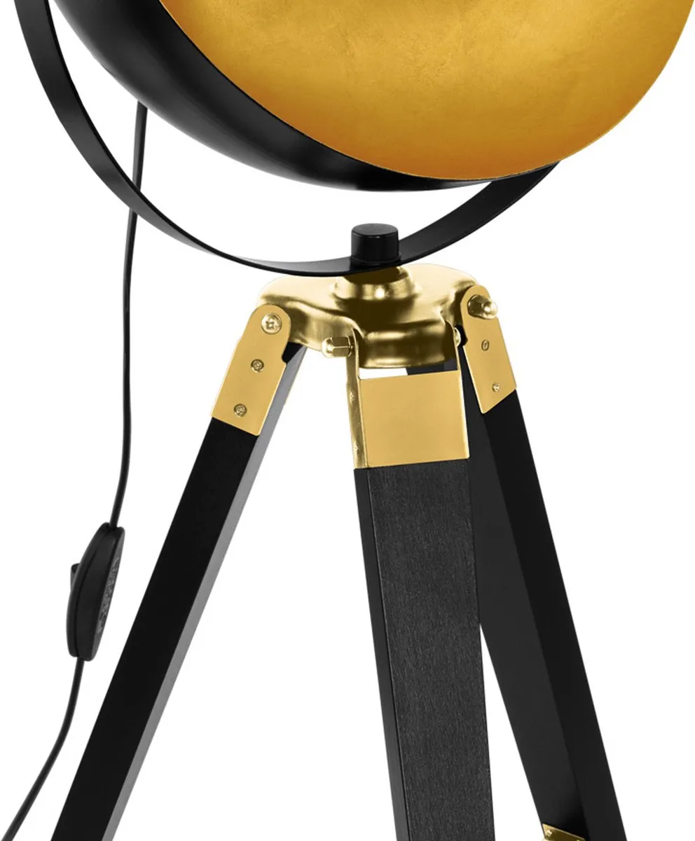 Eglo Covaleda Tafellamp E27 - Ø38cm - Zwart/Goud