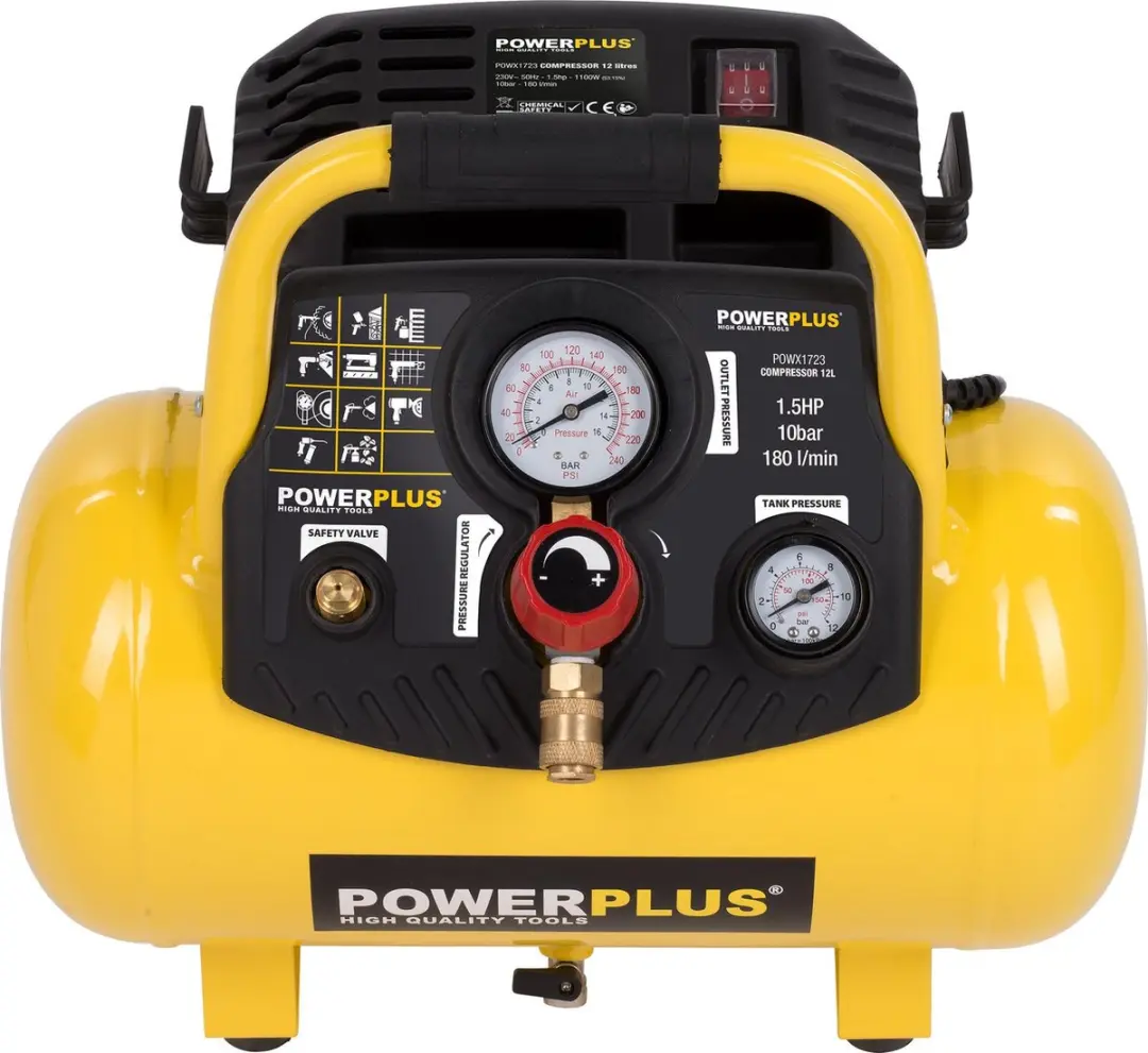 Powerplus POWX1723 Luchtcompressor 1100W 12L