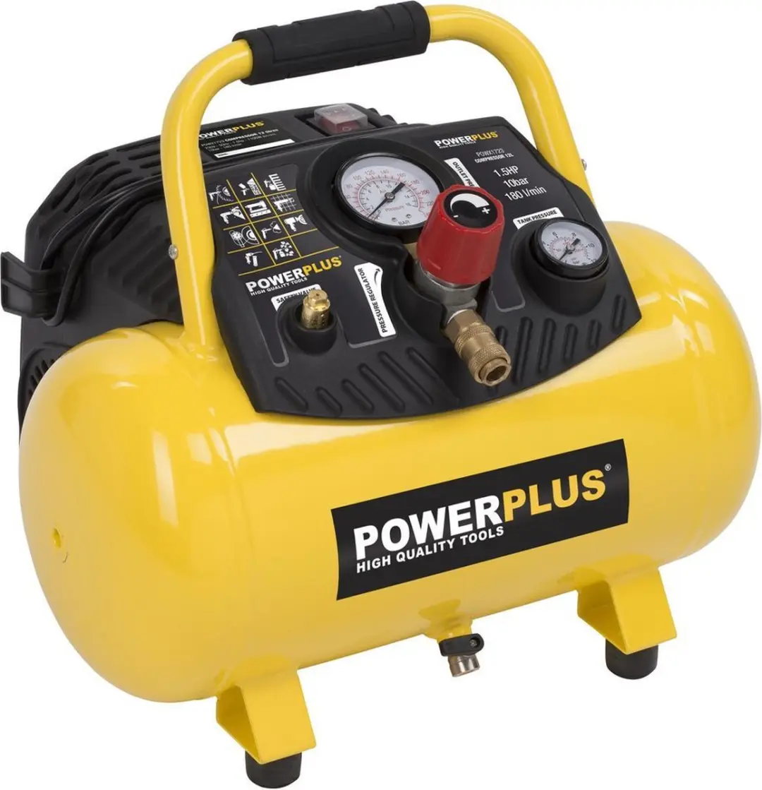 Powerplus POWX1723 Luchtcompressor 1100W 12L