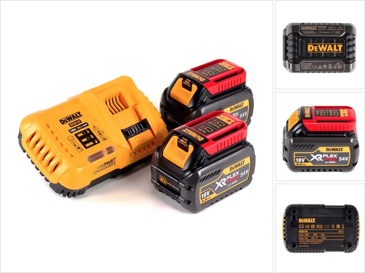 DeWalt DCB118T2 Starterset 2x DCB546 54V 6.0Ah Accu + Snellader