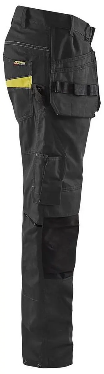 Blåkläder Service Werkbroek Stretch 1496-1330 - 60 - Zwart/Geel - afbeelding 6 van 6