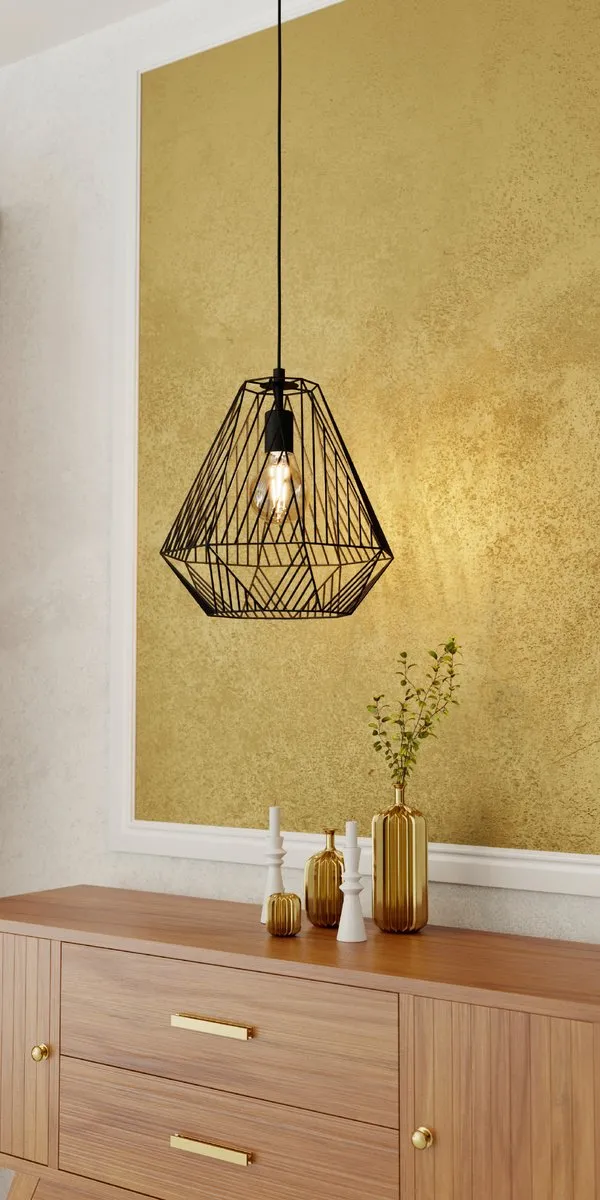 Eglo Stype Hanglamp E27 - 3 Lichthoorns - Zwart