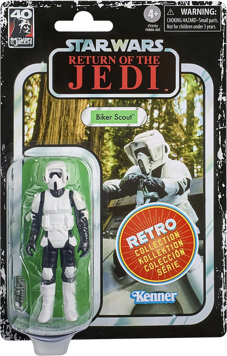 Star Wars Episode VI Retro Collection Biker Scout Action Figure F72795X2 - 10cm - Multicolor