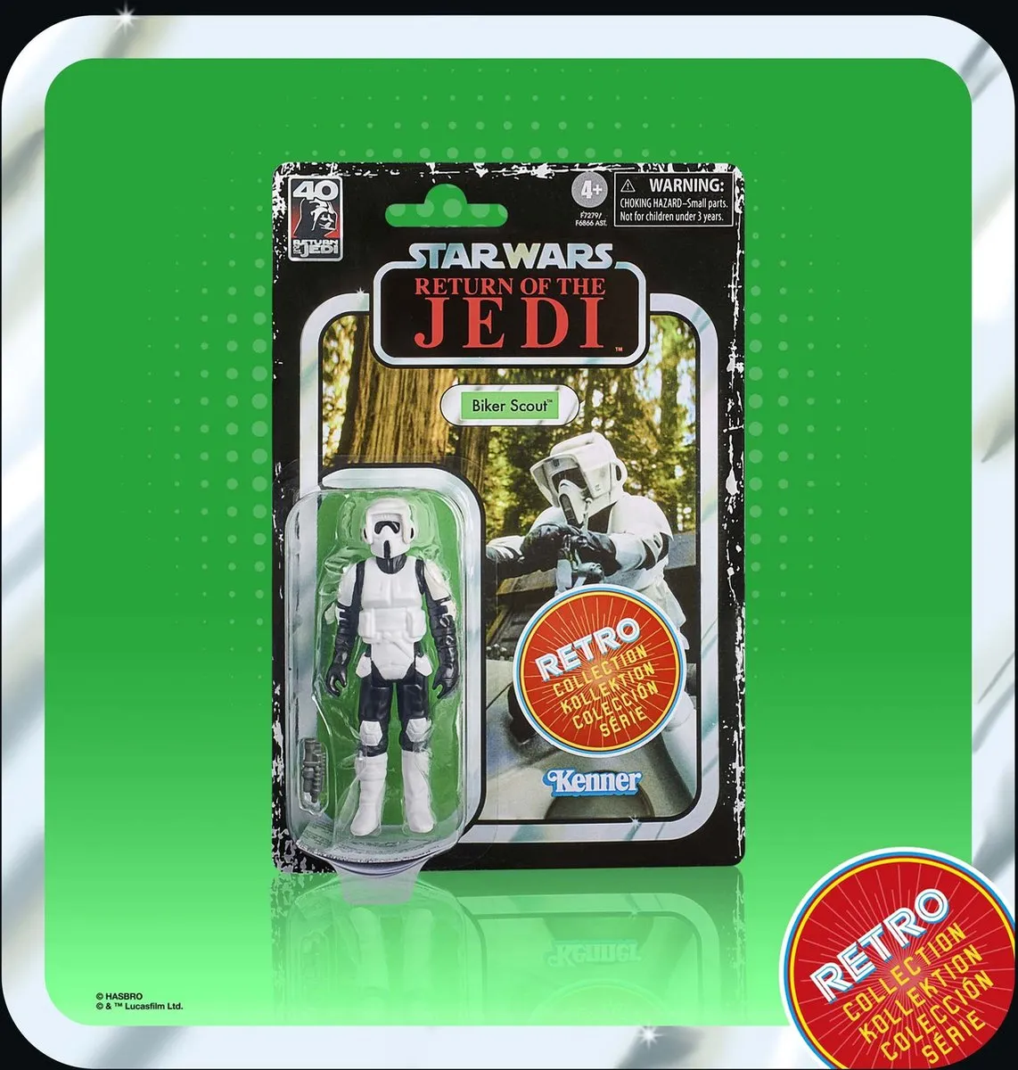 Star Wars Episode VI Retro Collection Biker Scout Action Figure F72795X2 - 10cm - Multicolor