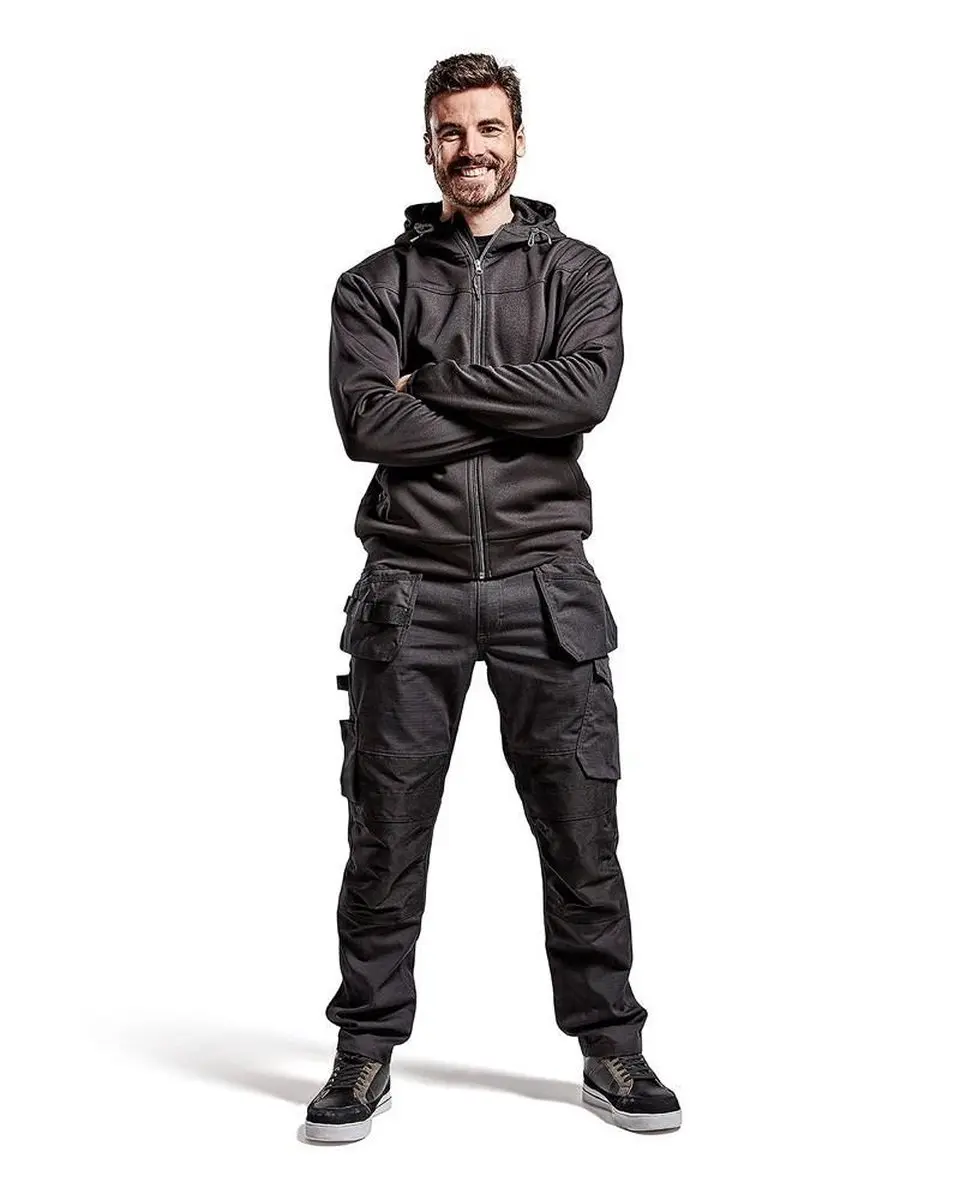 Blåkläder Hoodie met rits 3363-2526 - XXXL - Zwart/Donkergrijs