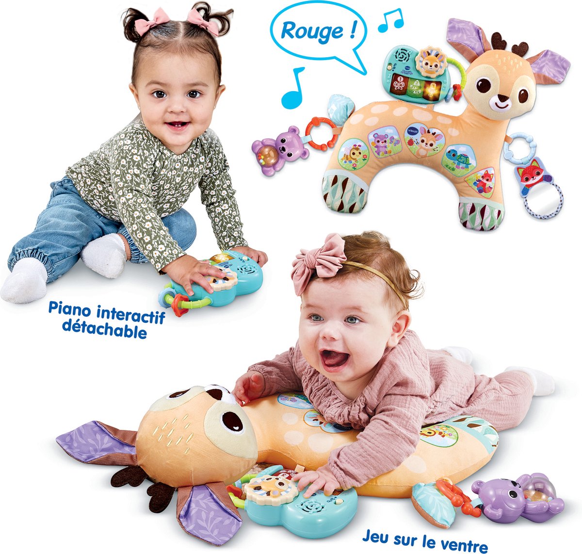 VTech Baby 80-560505, 0,25 jaar, Batterijen vereist, AAA, Stof/Weefsel, Meerkleurig