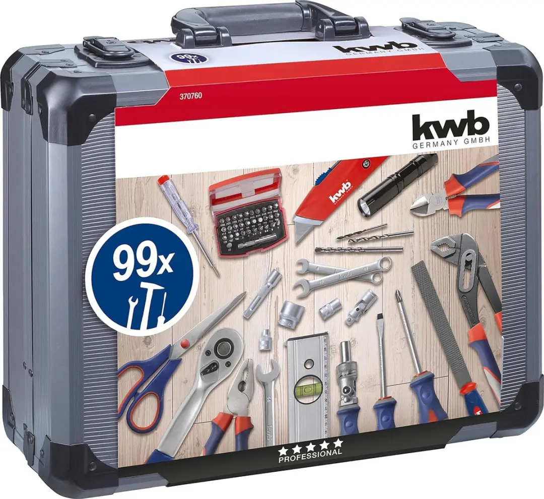 KWB Gereedschapskoffer 99-delig 370760 - Aluminium