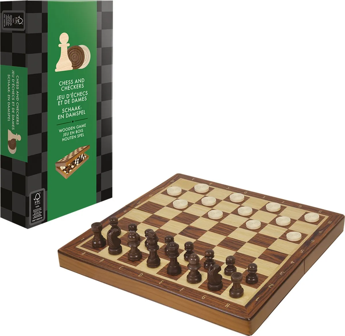 Asmodee Chess & Checkers Set - 2 Spelers