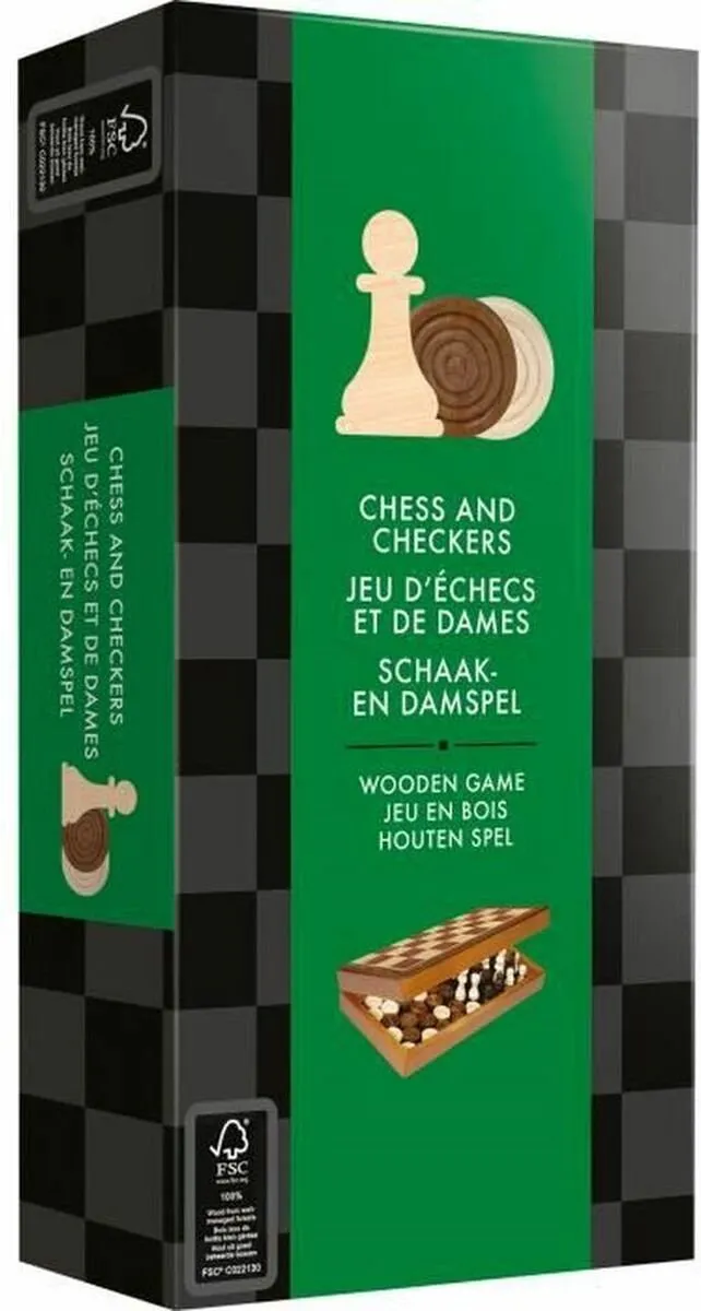 Asmodee Chess & Checkers Set