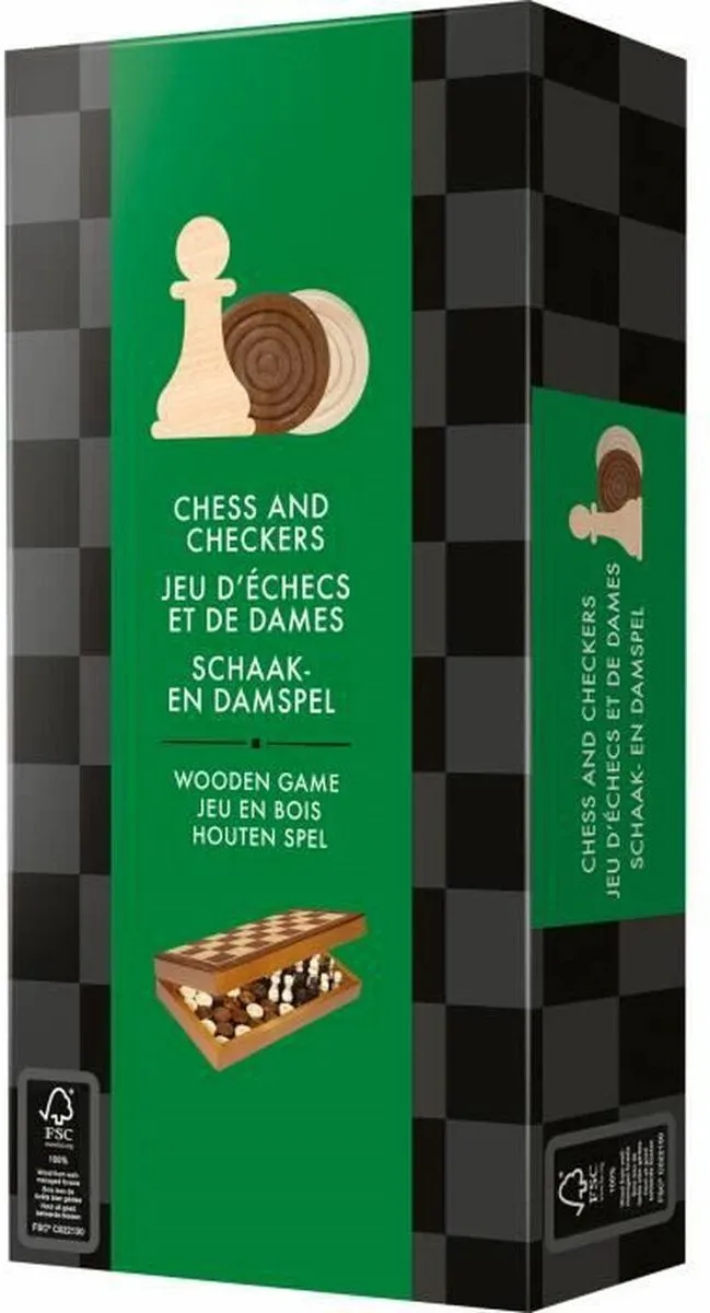 Asmodee Chess & Checkers Set - 2 Spelers