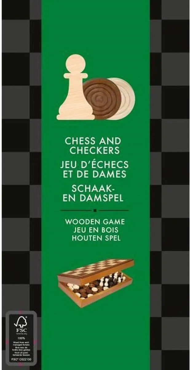 Asmodee Chess & Checkers Set - 2 Spelers
