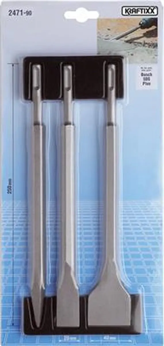 KWB SDS Plus Beitel Set 3 Stuks - Punt/Plat/Spaan