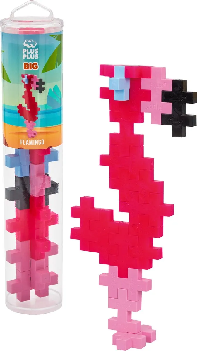 Plus-Plus BIG Tube Flamingo 15-delig Bouwset