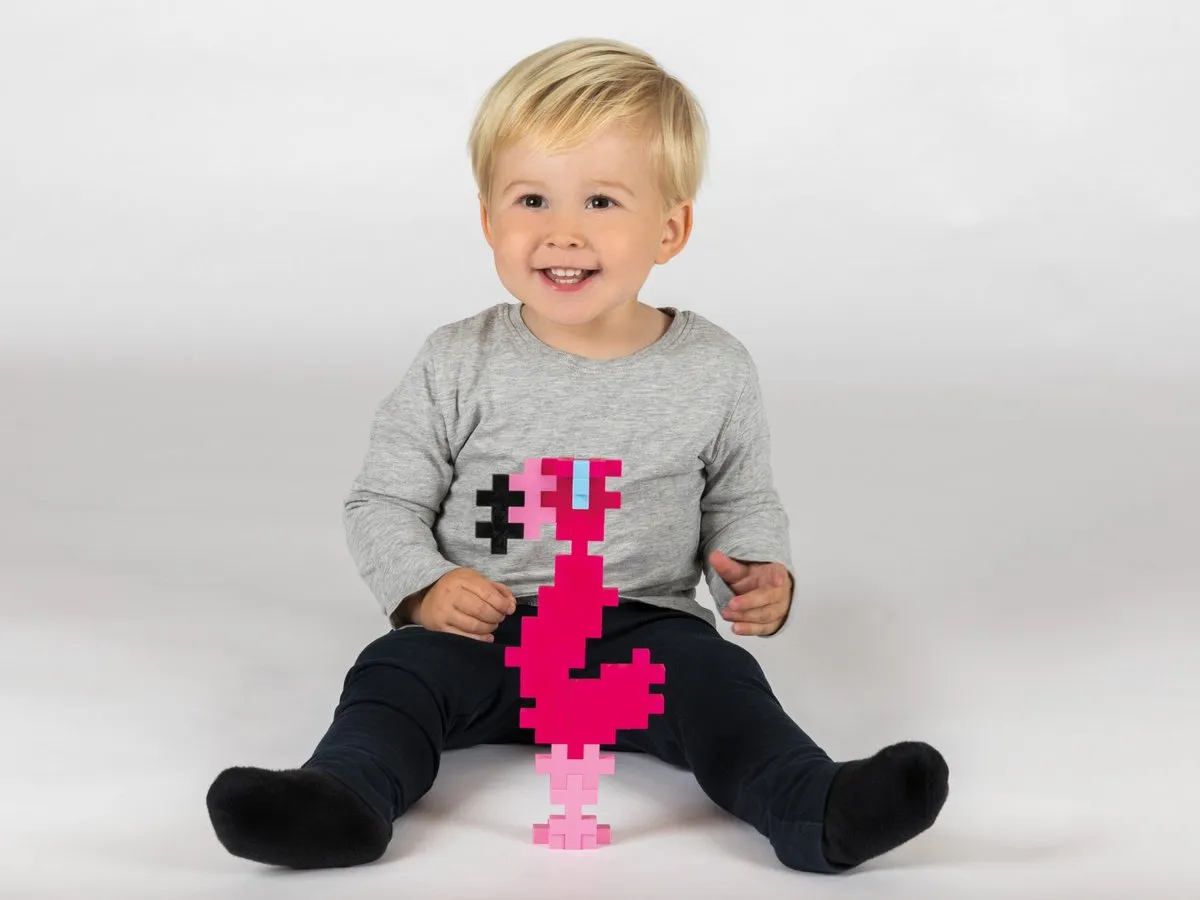 Plus-Plus BIG Tube Flamingo 15-delig Bouwset