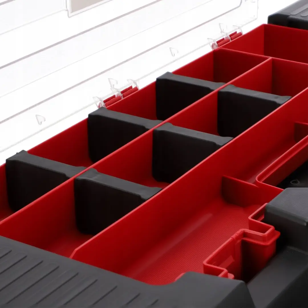 Keter Hawk Gereedschapskoffer XL 237784 - 66x28,7x26,6cm - Zwart/Rood