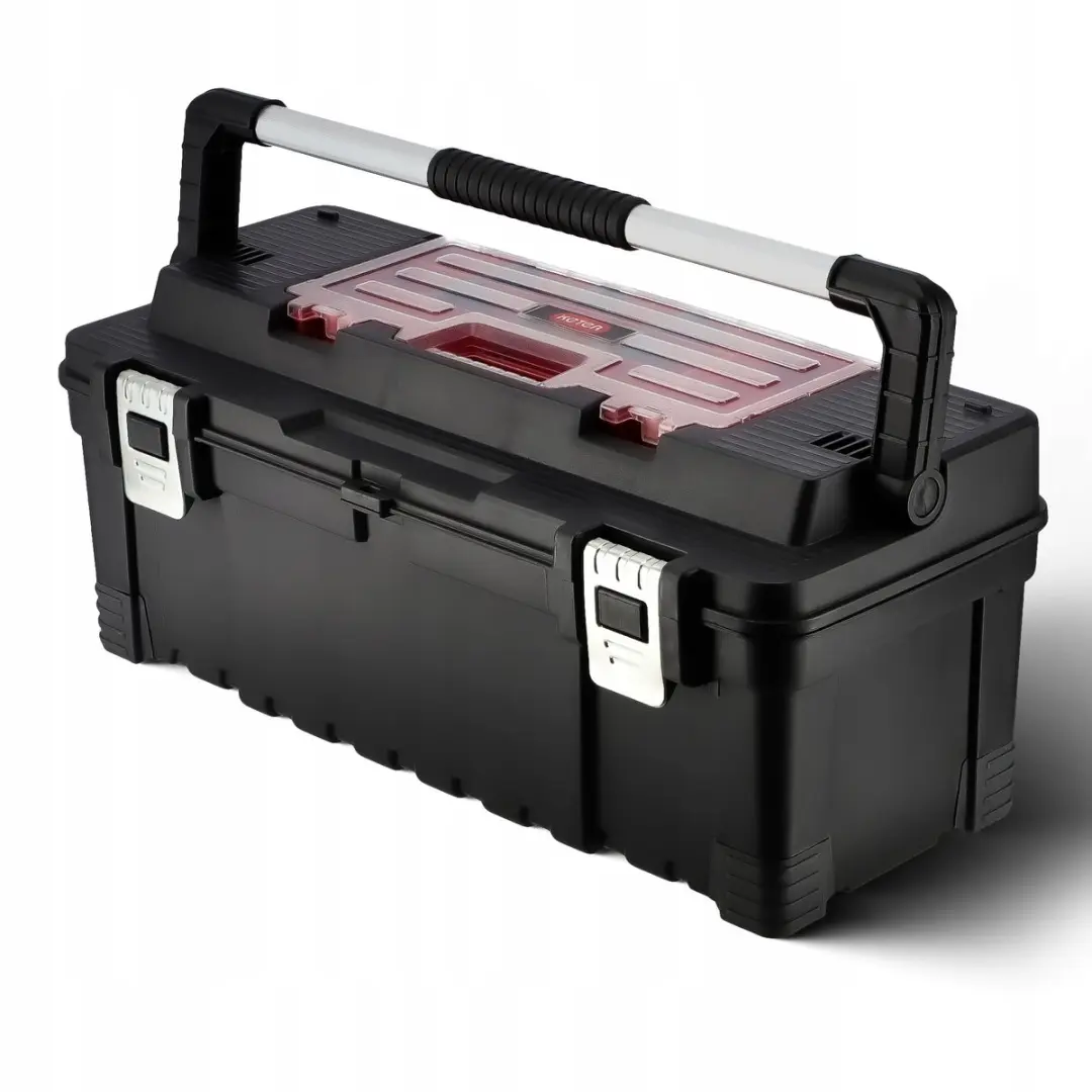 Keter Hawk Gereedschapskoffer XL 237784 - 66x28,7x26,6cm - Zwart/Rood