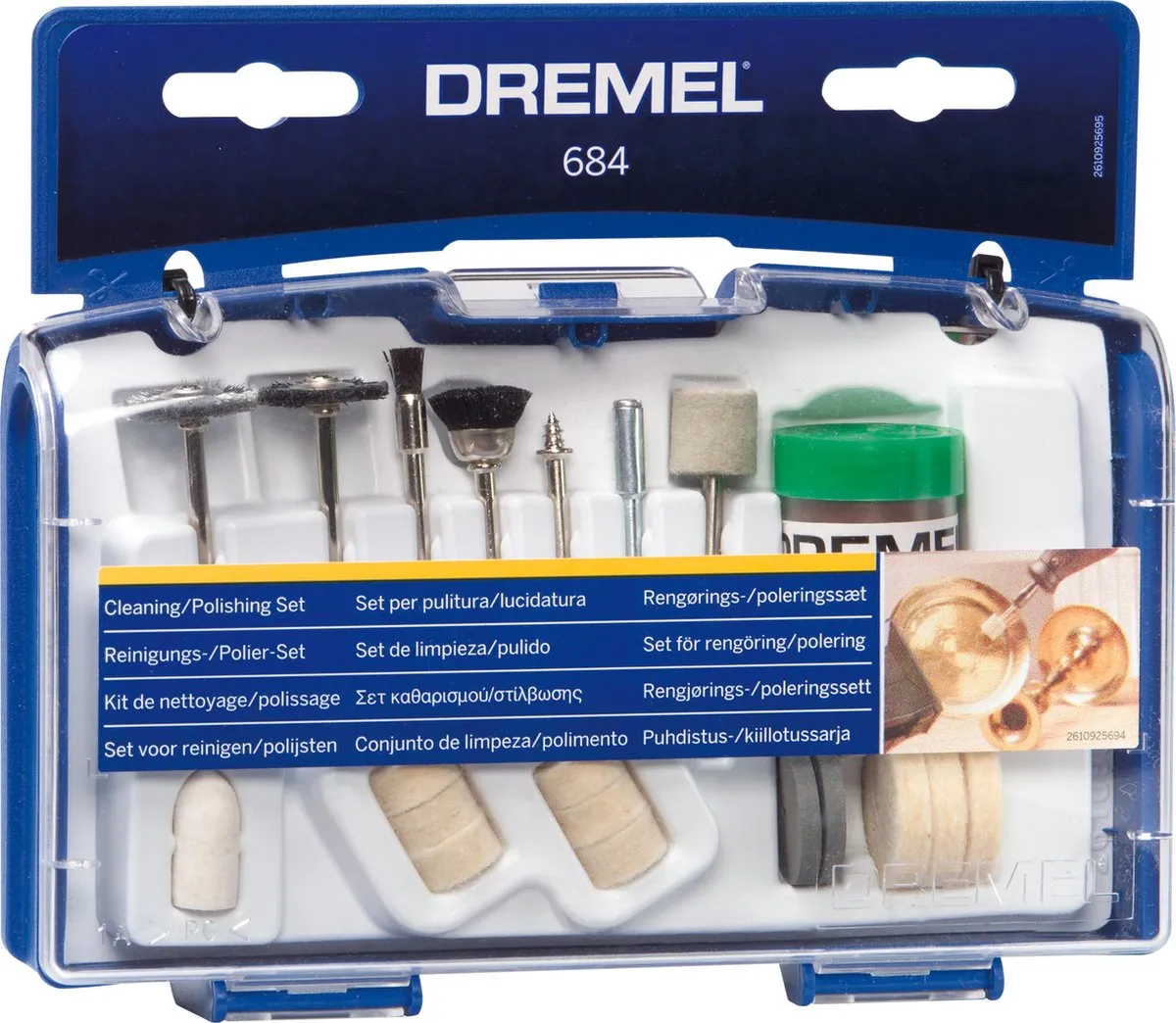 Dremel 684 Set Reinigen/Polijsten - Roterend - Staal