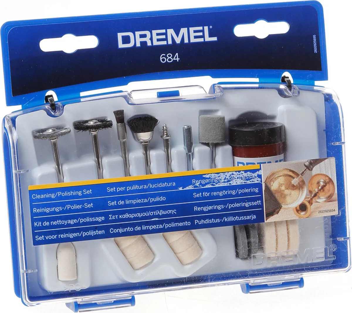Dremel 684 Set Reinigen/Polijsten - Roterend - Staal