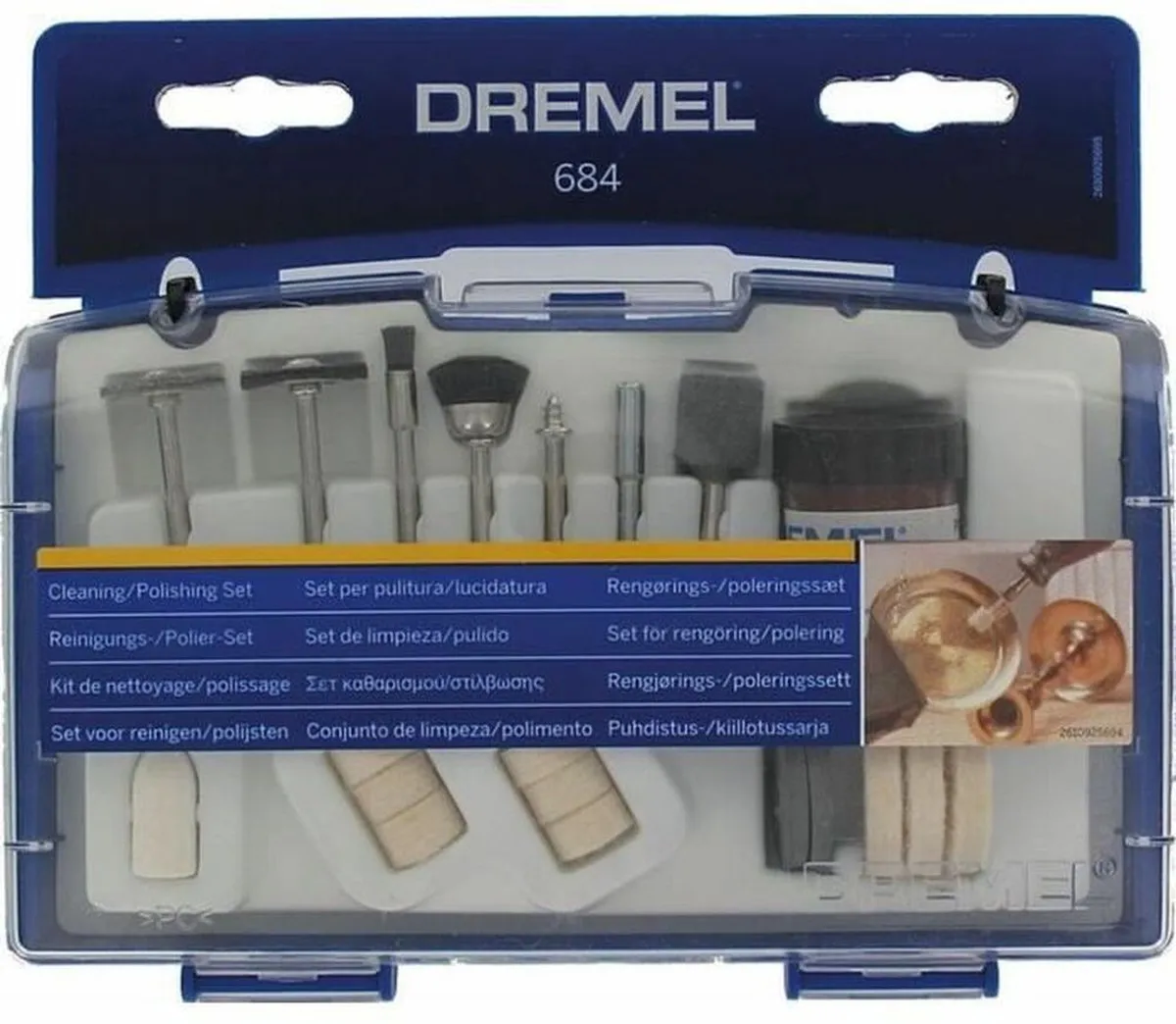 Dremel 684 Set Reinigen/Polijsten - Roterend - Staal
