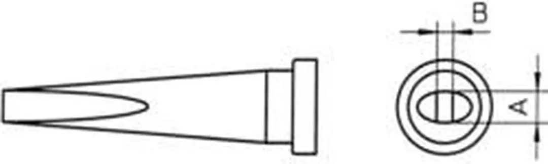 Weller LT-L T0054441499 Soldeerpunt Beitelvorm 2mm