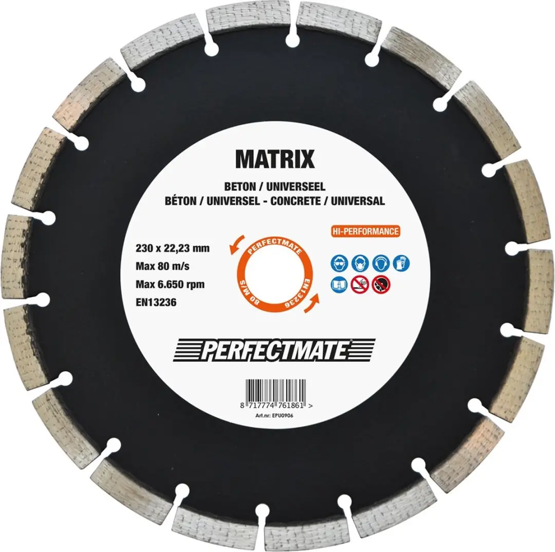 Perfectmate Matrix Diamantzaagblad 230x22,23mm - Beton