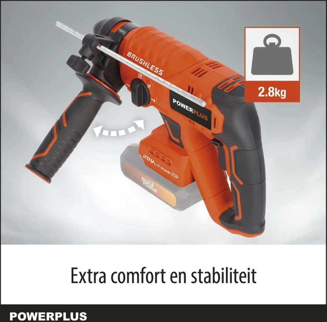 Powerplus POWDP15630 Accuboormachine - 20V - 22mm Beton