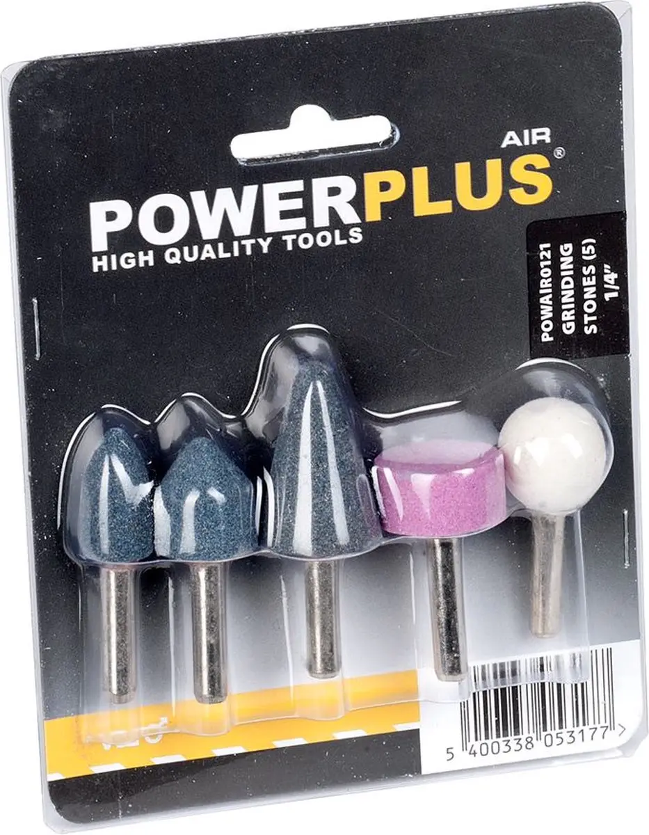Powerplus POWAIR0121 Slijpstenen 5-delig 1/4" - 5 Stuks