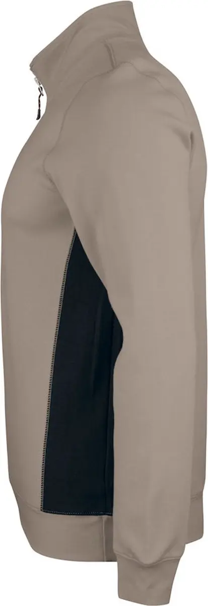 Jobman 5401 Halfzip Sweatshirt M - Khaki/Zwart