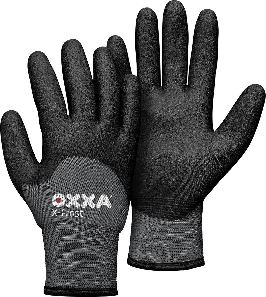 Oxxa X-Frost 51-860 Handschoenen - 6 Paar Maat 9/L - Zwart/Grijs