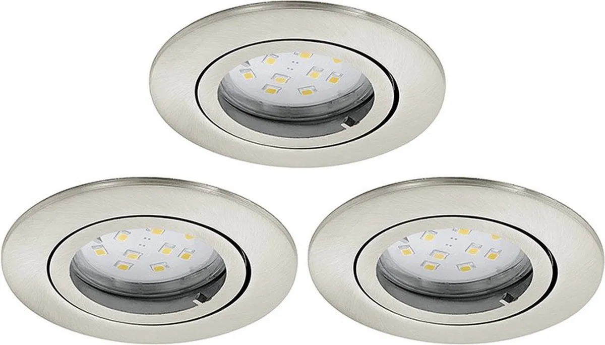 Eglo Tedo LED Inbouwspot Set 3 Stuks