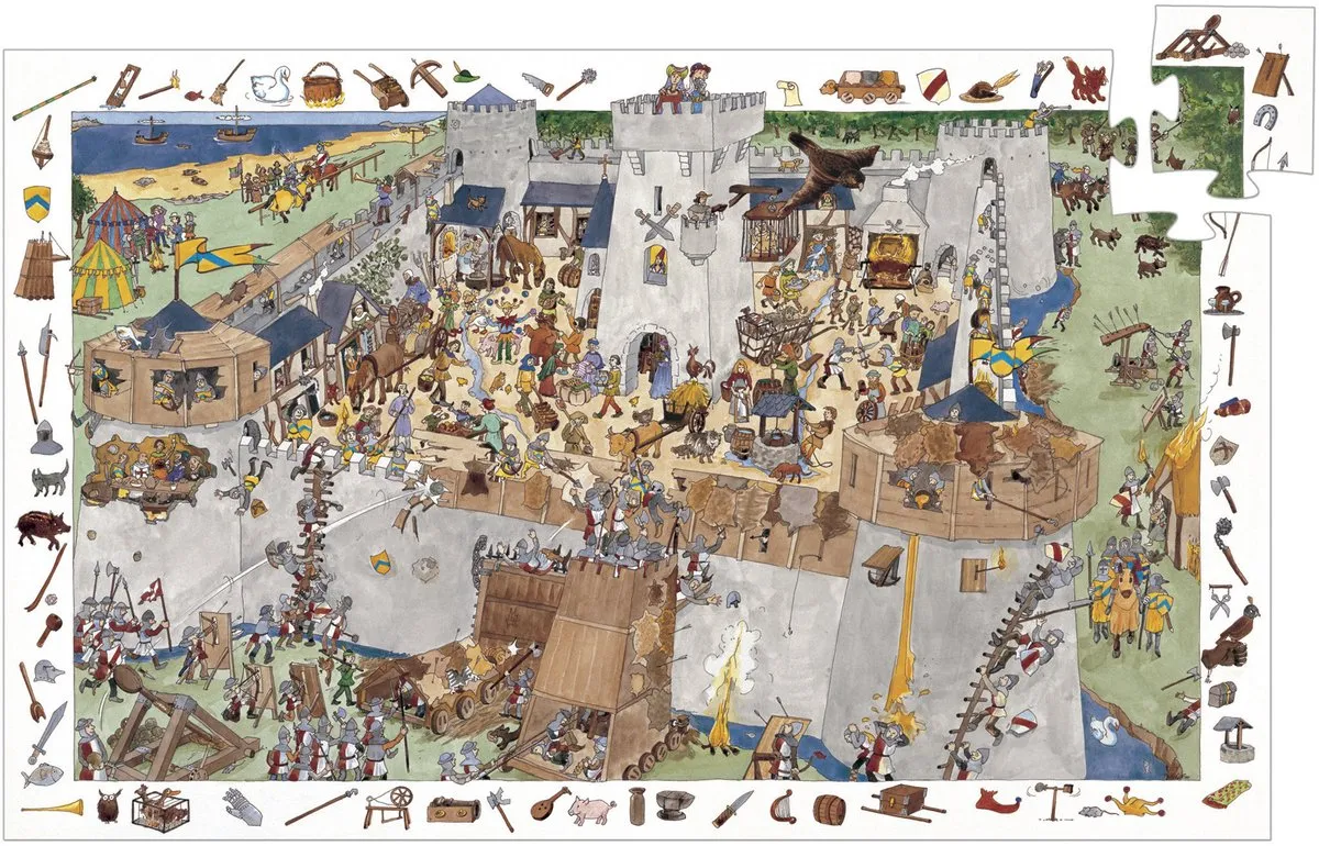 Djeco Bescherm het kasteel Puzzel - 100 Stuks - Multicolor