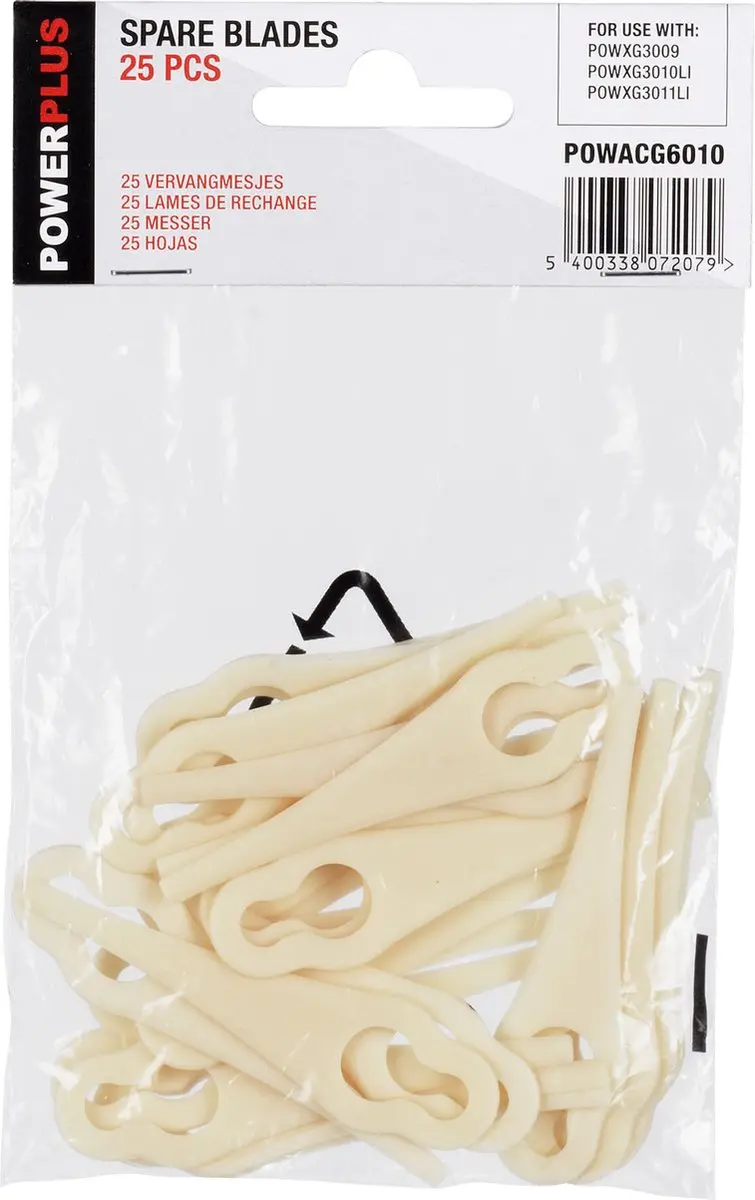 Powerplus POWACG6010 Reservemesjes - 25 Stuks
