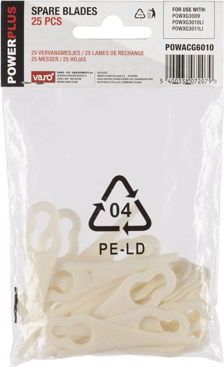 Powerplus POWACG6010 Reservemesjes - 25 Stuks