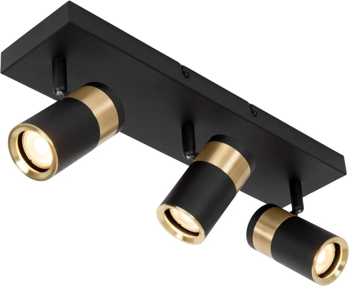 Lucide Gorik Plafondspot 3xGU10 - Zwart