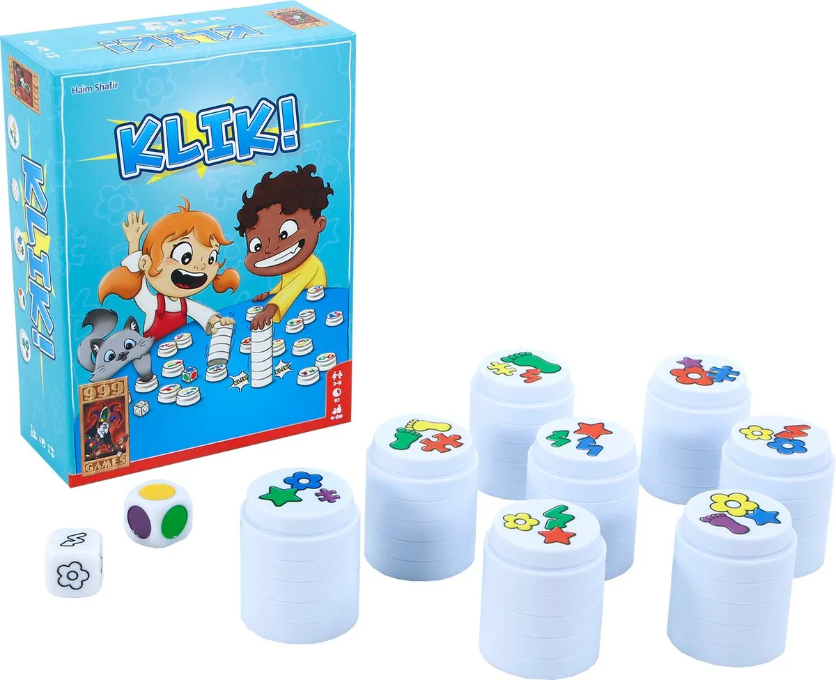 999 Games Klik! Reactiespel - 40 Schijven - 2-6 Spelers