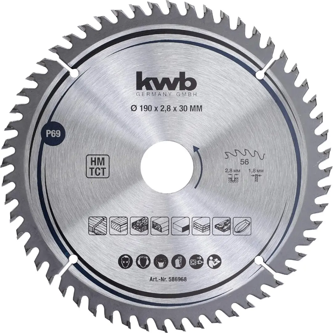 KWB Cirkelzaagblad 190mm x 30mm