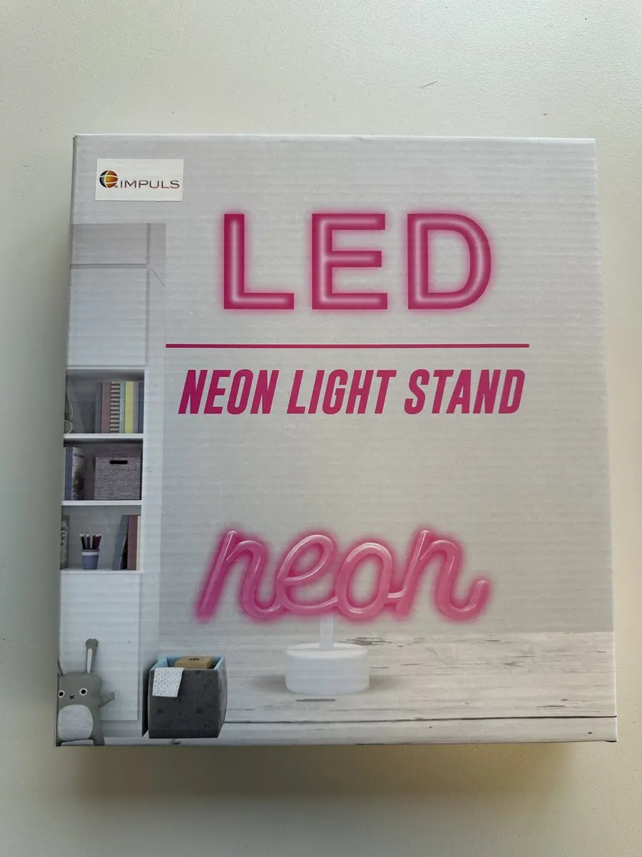 Impuls Unicorn LED Nachtlamp - Roze Neon - 29.5x24x8.5cm