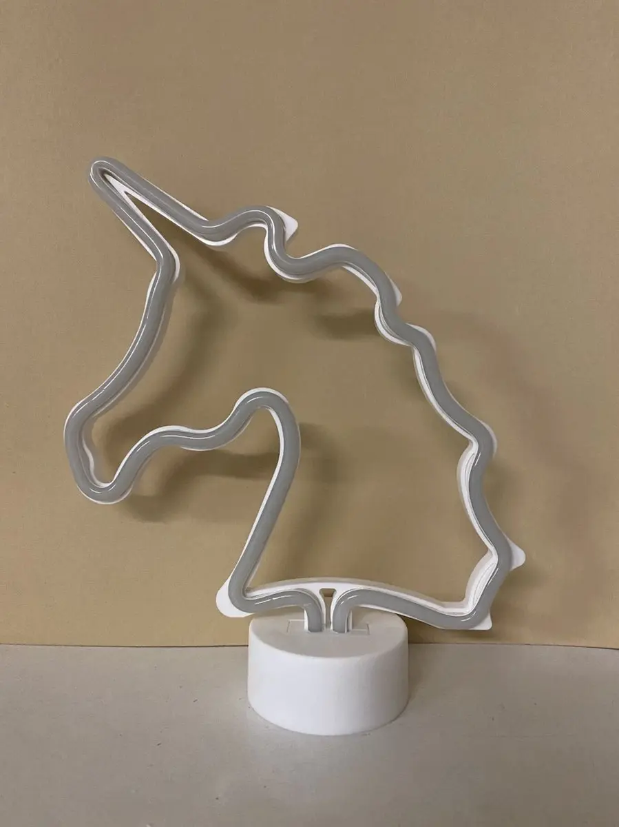 Impuls Unicorn LED Nachtlamp - Roze Neon - 29.5x24x8.5cm